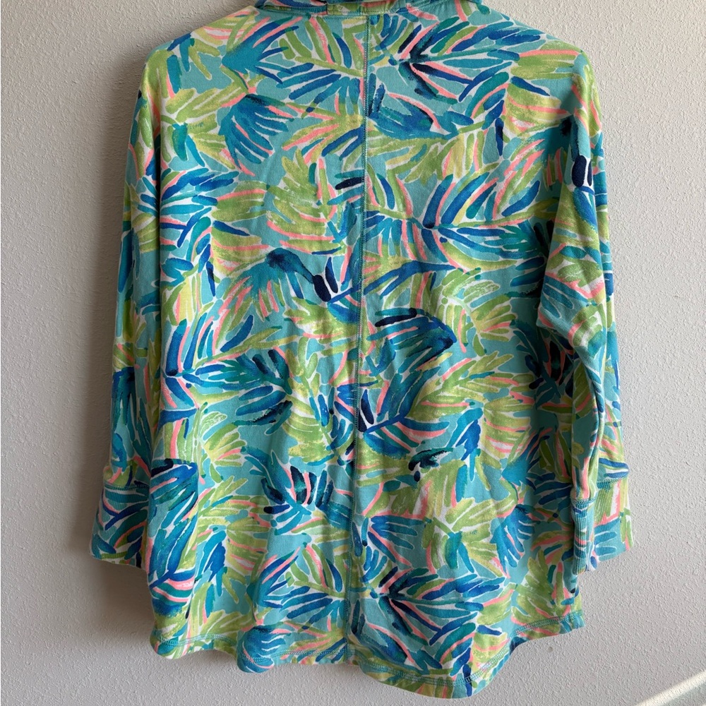 Lilly Pulitzer Tropical Print Jacket in Blue and Green - Picture 4 of 4
